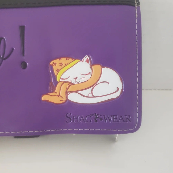 Shag Wear Purple/Gray Life is Better with  A Meow/Cat Womans Wallet. - Picture 6 of 9